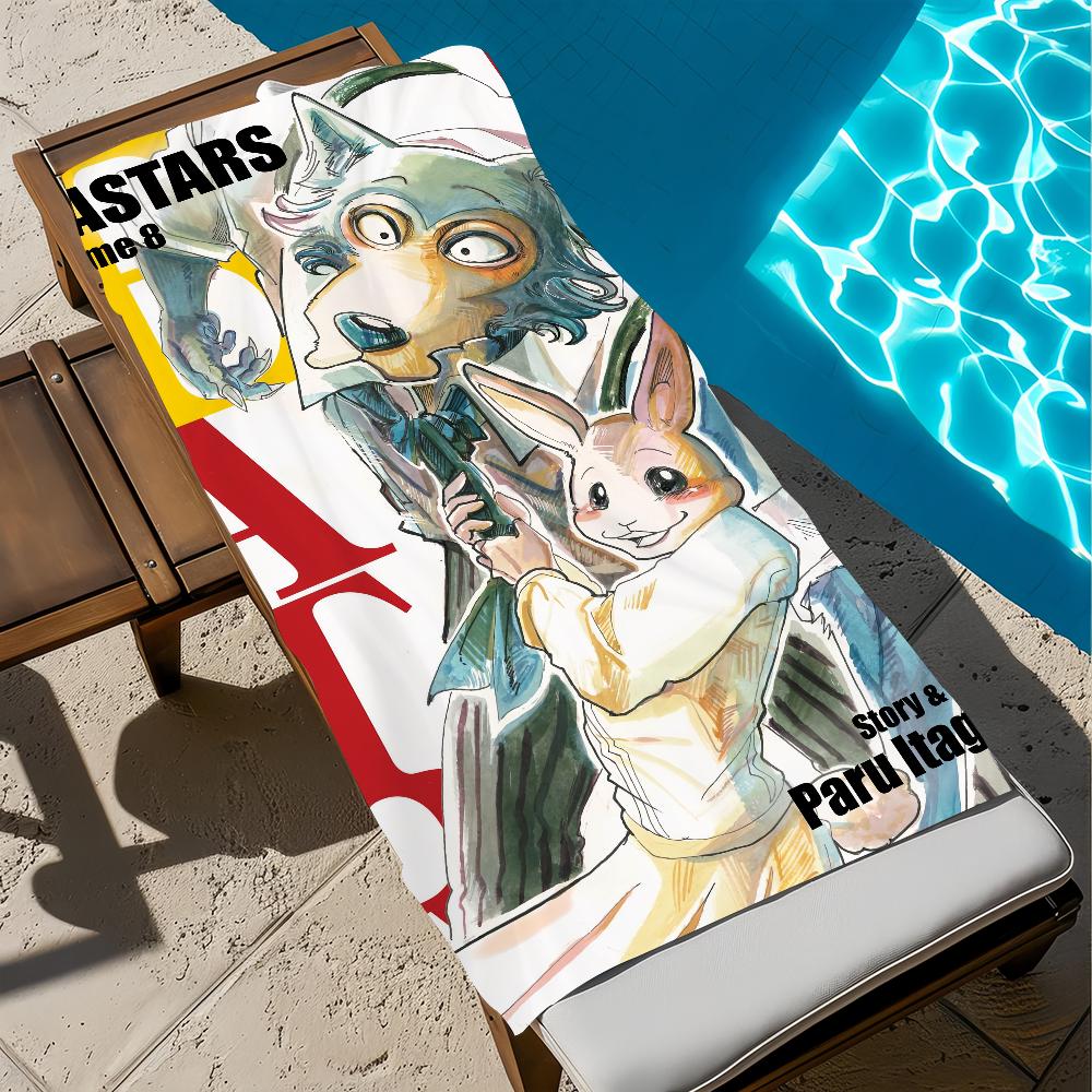 Hot Popular Japanese Anime B-Beastars-S Towel Beach Quick Dry Soft Pool Towels Gift for Travel Gym Shower Camping sports