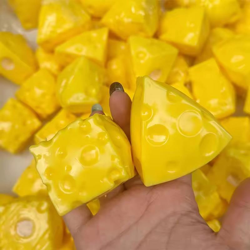 Squishy Mini Cheese Cube Fidget Toys Soft Cheese Cube Squeeze Stress Ball Toy Asmr Sensory Stress Relief Toy For Adult