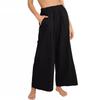 Spring And Summer New Cotton And Linen Women'S Clothing Solid Color Trendy Brand High Waist Loose Casual Wide Leg Pants