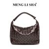 French Retro High-end Handmade Woven Bag, New Versatile Hand-held Lunch Box Bag, Fashionable and Simple One Shoulder Armpit Bag