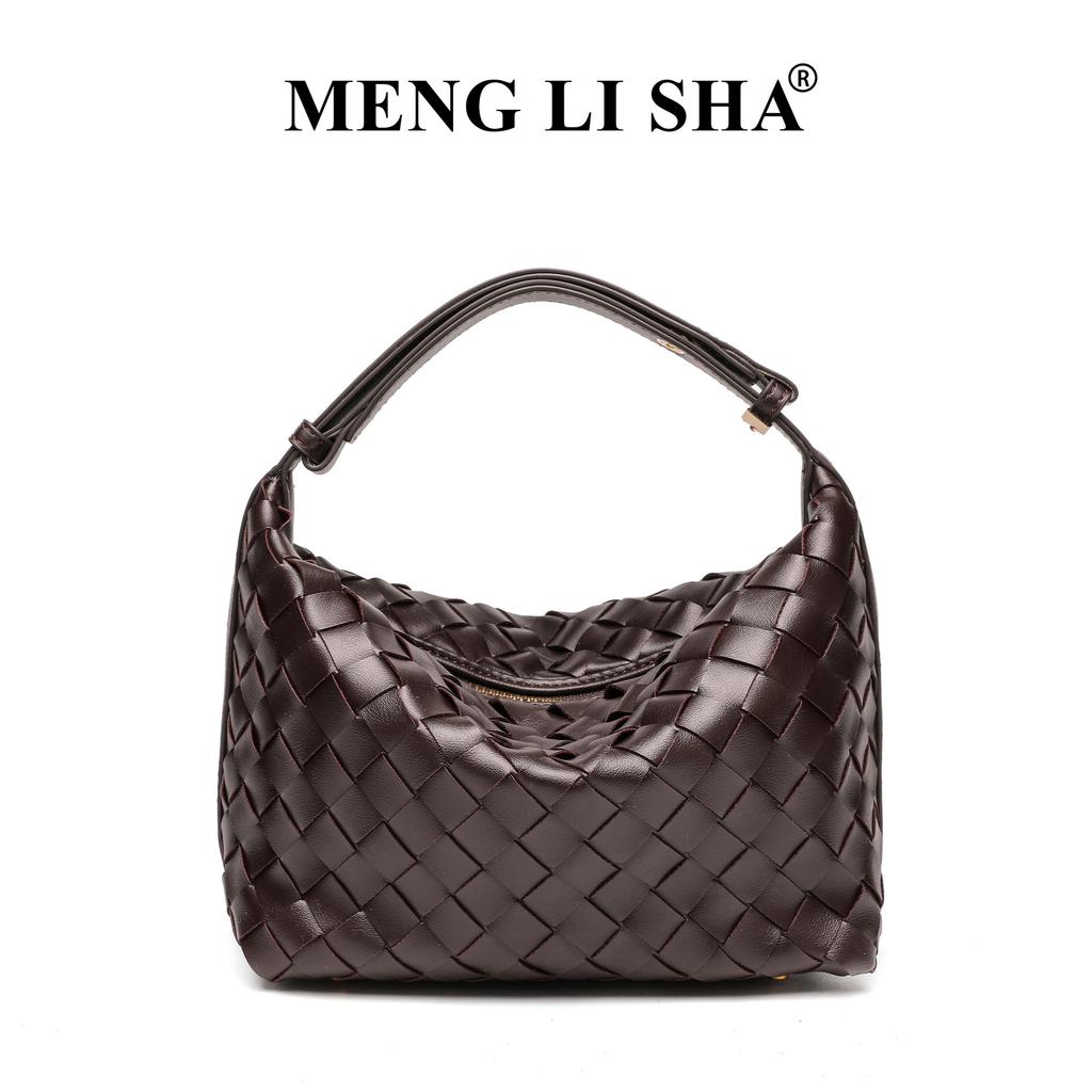 French Retro High-end Handmade Woven Bag, New Versatile Hand-held Lunch Box Bag, Fashionable and Simple One Shoulder Armpit Bag