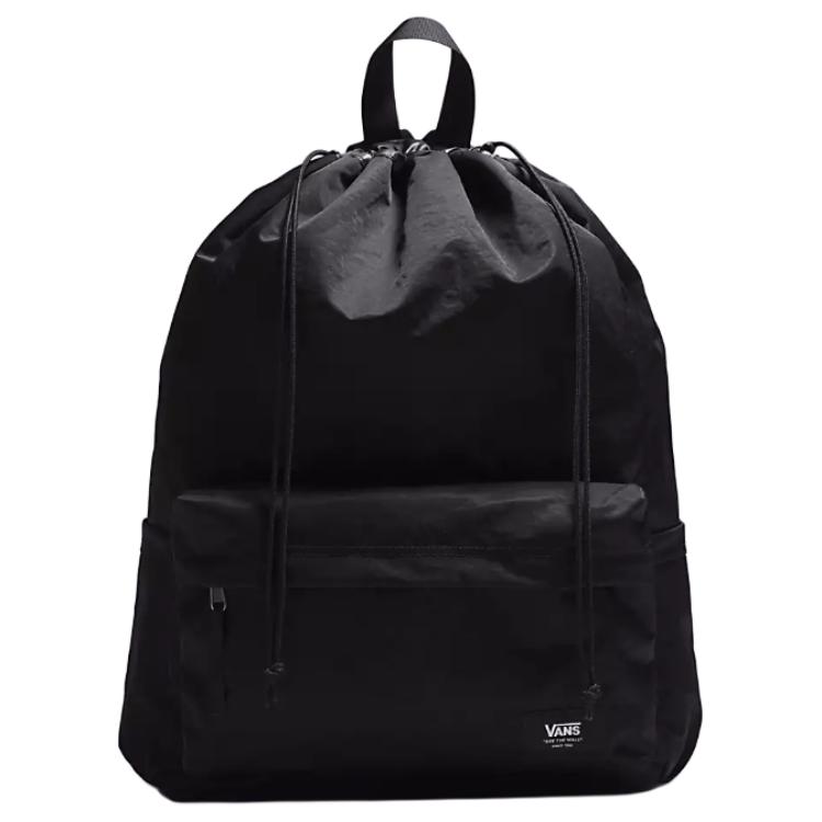 Vans Logo Casual Versatile Nylon Backpack Unisex backpack Black VN00082GBLK Black