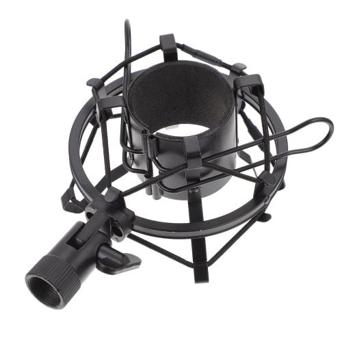 Toyvian 1 Piece Microphone Shock Mount, Live Microphone Stand, Microphone Bracket, Microphone Pop Filter, Desktop Microphone, Microphone Holder, Micro