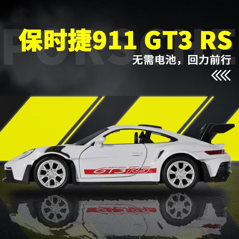 New 1:36 Porsche 911 Gt3 Rs Alloy Car Model With Regenerative Door Opening Sports Car Racing Simulation Car