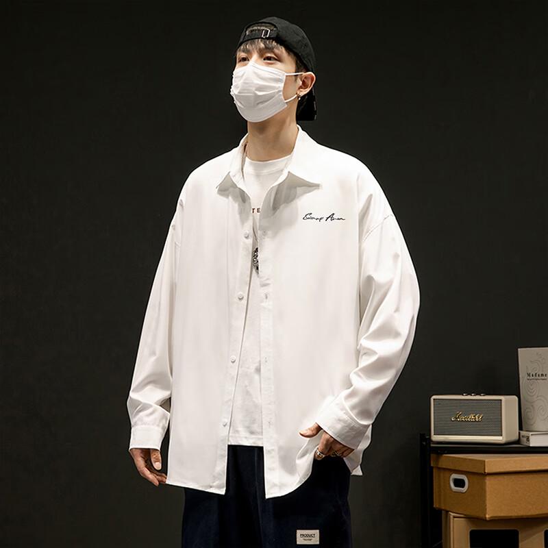 SWAMP AREA Men's Japanese Style Casual Loose Fit Shirt