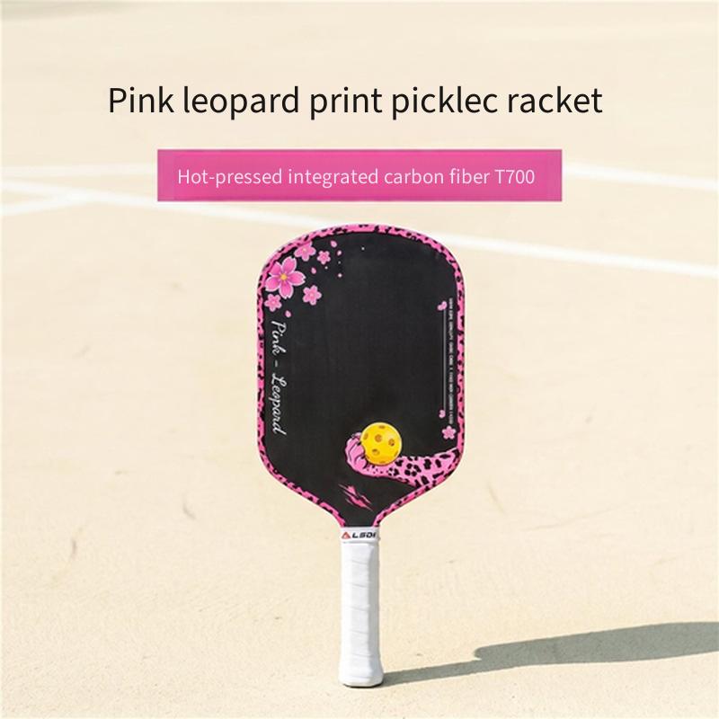 New Sakura Leopard Print Pickleball Paddle Hot Press PP Honeycomb Core Sports Training Racket