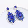 Exquisite Crystal Rhinestone Oval Drop Earrings for Women - Elegant Wedding & Event Jewelry