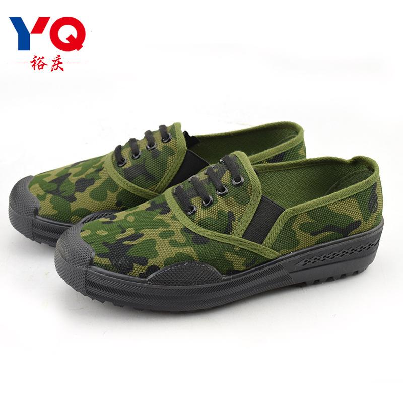 

87 Xiaohua one-pedal training shoes canvas liberation shoes construction site work shoes labor insurance rubber shoes military training shoes 45