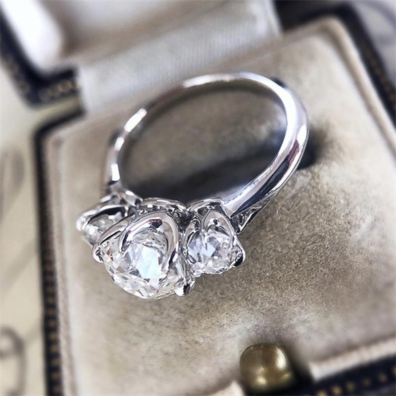 CopperCubic Zirconia Rings for Women Luxury Fashion Engagement Wedding Accessory Trendy Jewelry