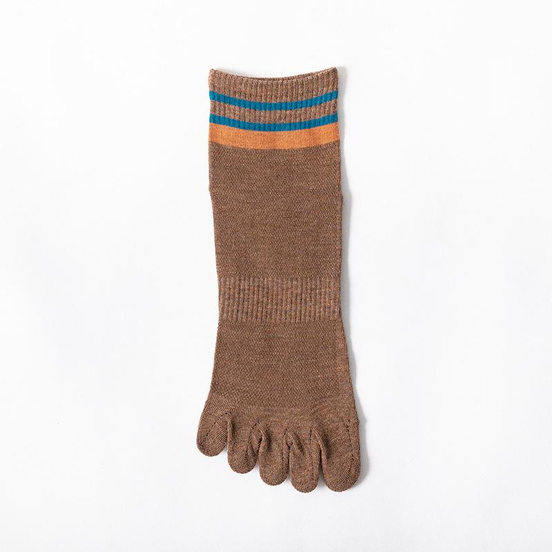Five-fingered Socks for Men, Spring, Autumn and Summer, Thin Summer Short Cotton Socks, Mesh Sports Split-toe Socks, Mid-calf Socks