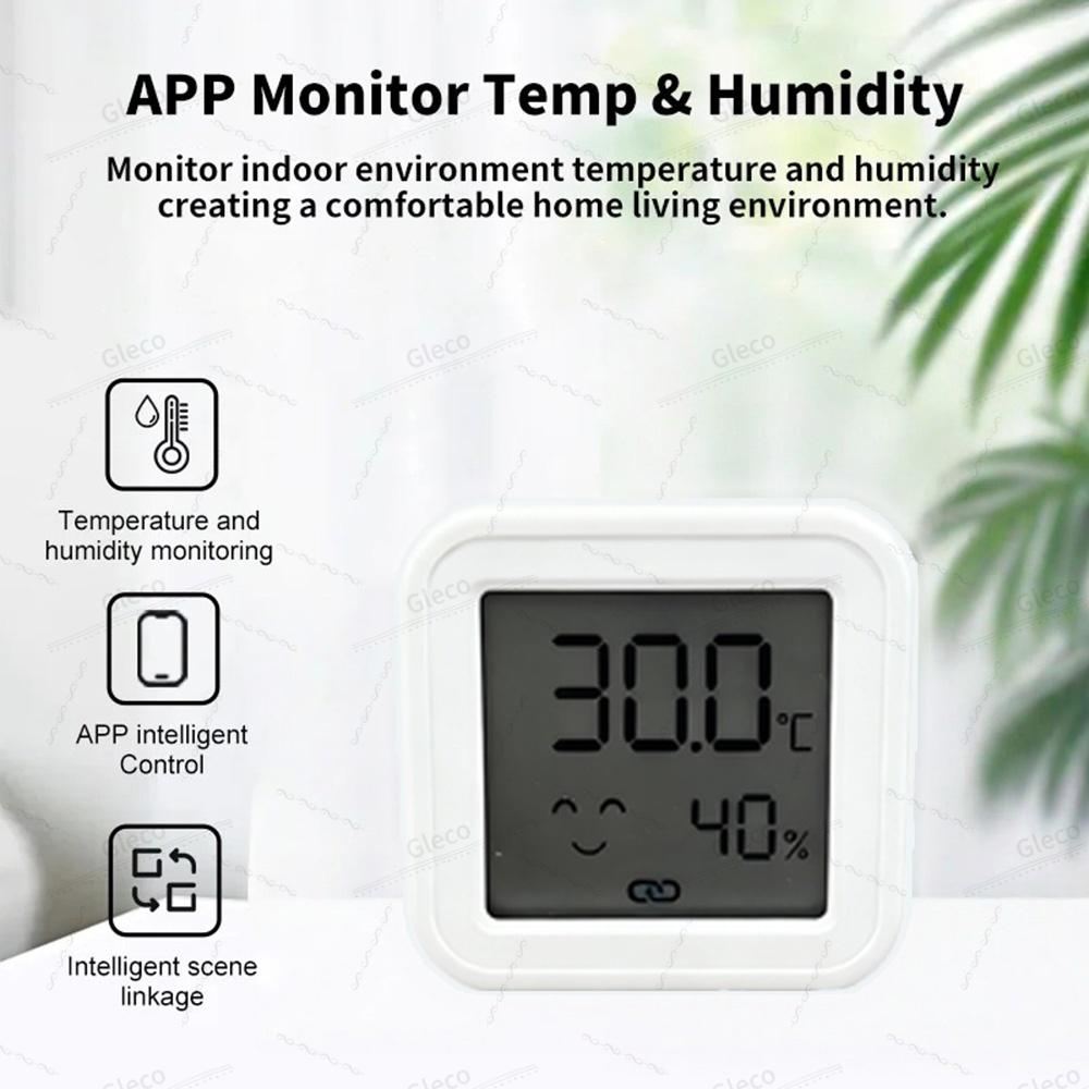 Zigbee Temperature Humidity Sensor Smart Home LCD Screen Thermometer Hygrometer APP Remote Work With Google Tuya Smart Life
