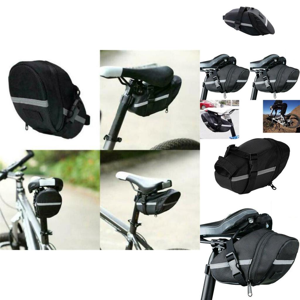 Durable Oxford Cloth Bicycle Saddle Bag With Reflective Strip For Safe Night Rides