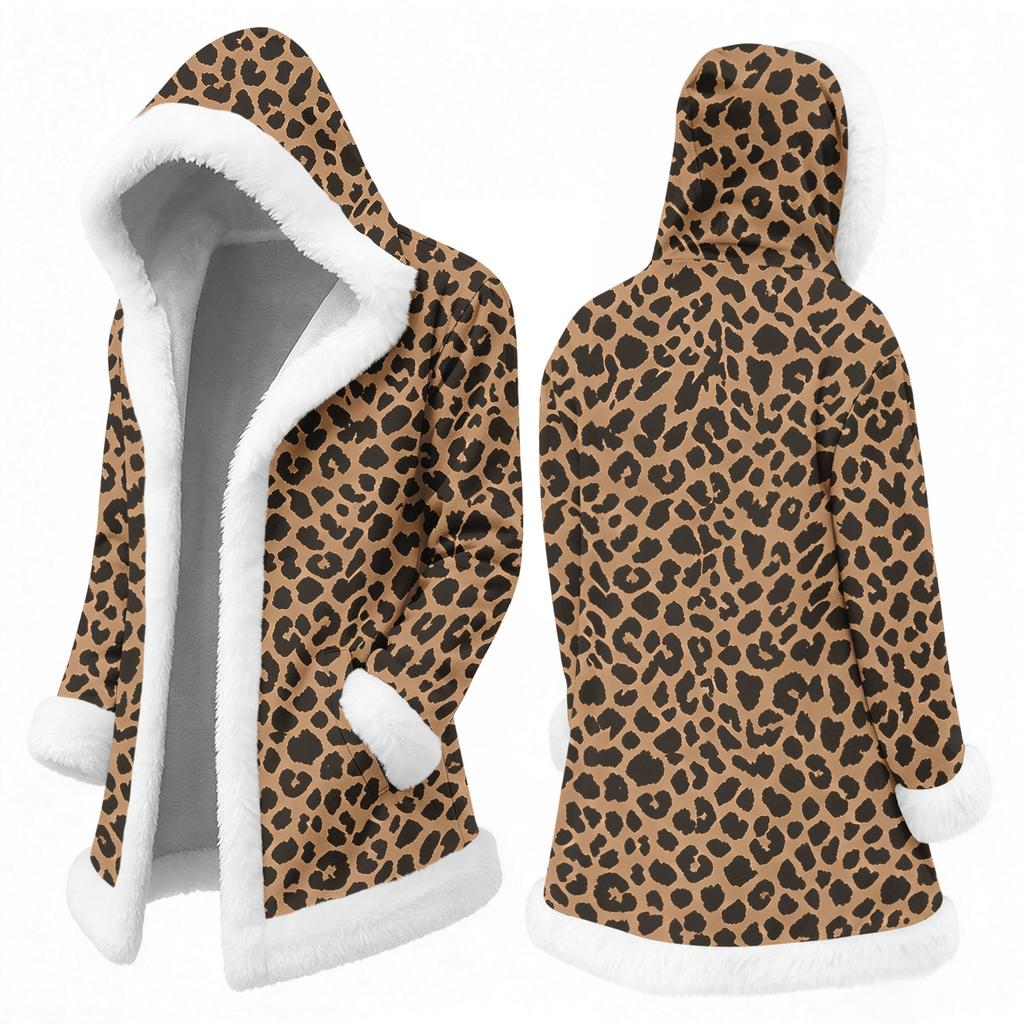 Men's Casual Leopard Print Jacket Outerwear for Fall Winter and Everyday Wear