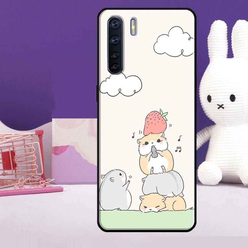 Hamsters Case For Oppo A18 A38 A78 A98 A58 A60 A80 A40 A96 A76 A16 A94 A74 A54 A15 A17 A57 A77 A5 Pro
