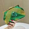 2025 High end Elegant Full Diamond Women Evening Clutch Bag Luxury Rhinestone Sunflower Handbag Wedding Bride Shoulder Bag