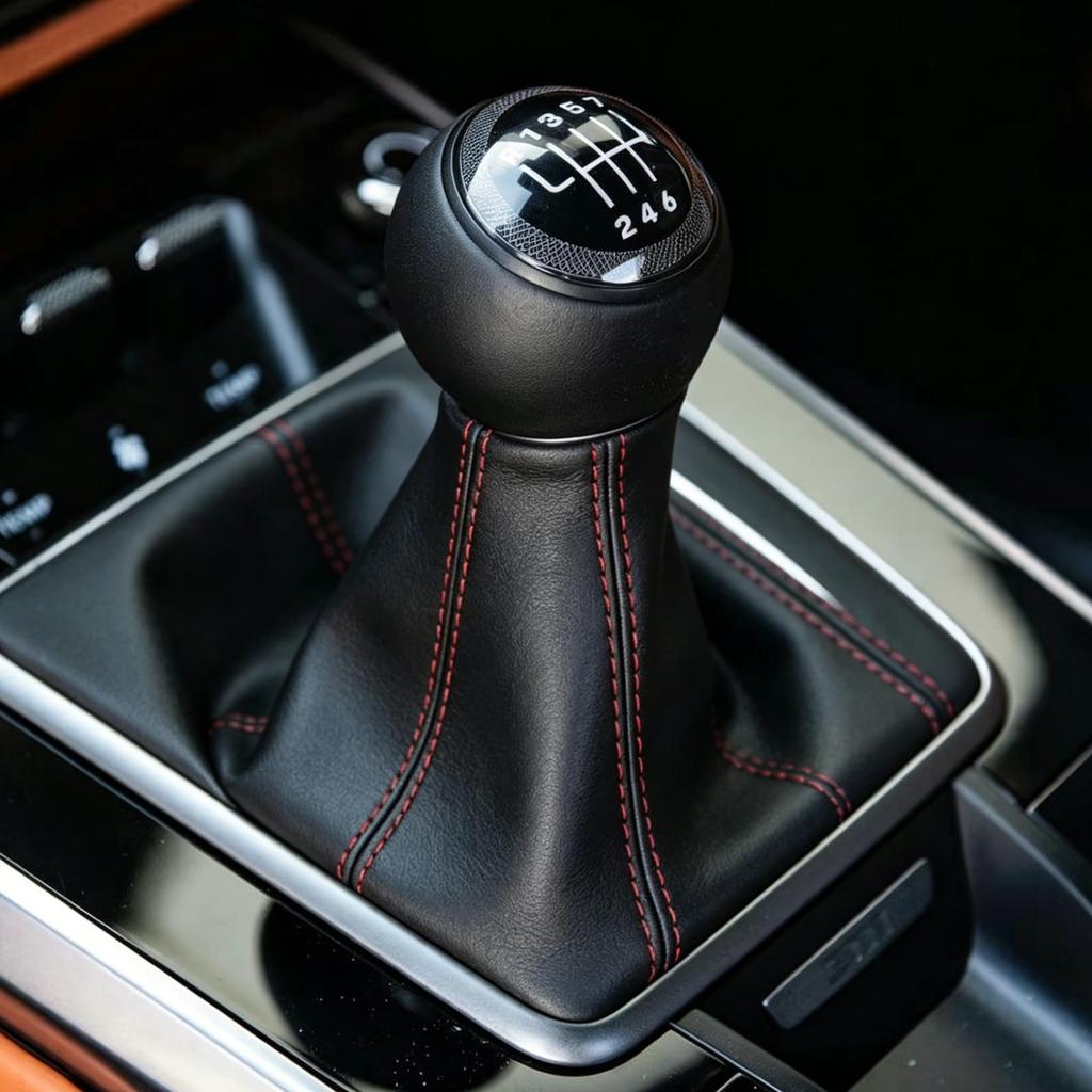 YONGDING Shift Knob Cover and Hair Protection Easy Installation PU Leather Universal Fit Boot/Shift - Dust, Debris, - - - (Red)