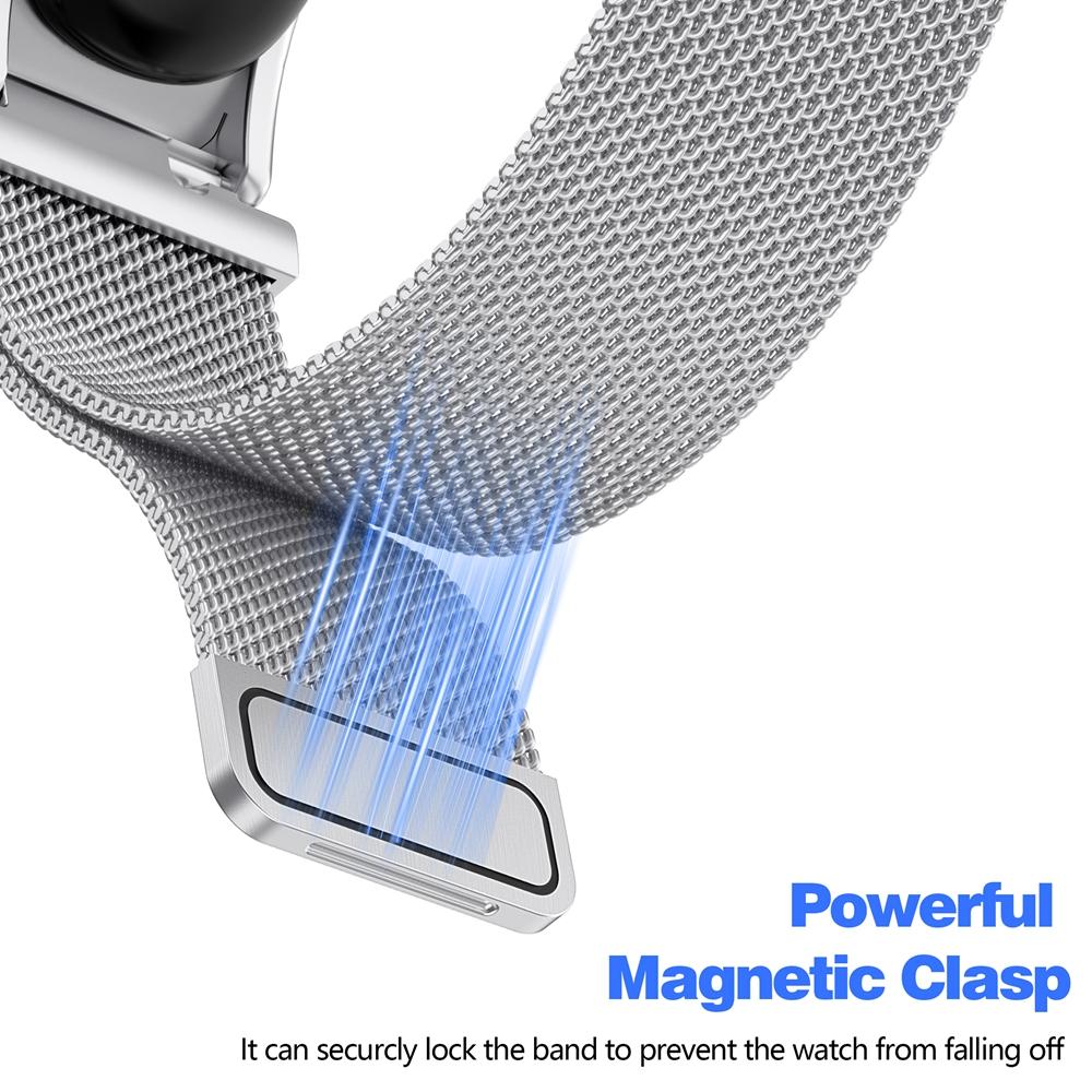 Für Google Fitbit Air Strap Edelstahl Metall Uhrenarmbänder Verstellbares Komfortables Ersatzarmband Magnetischer Verschluss