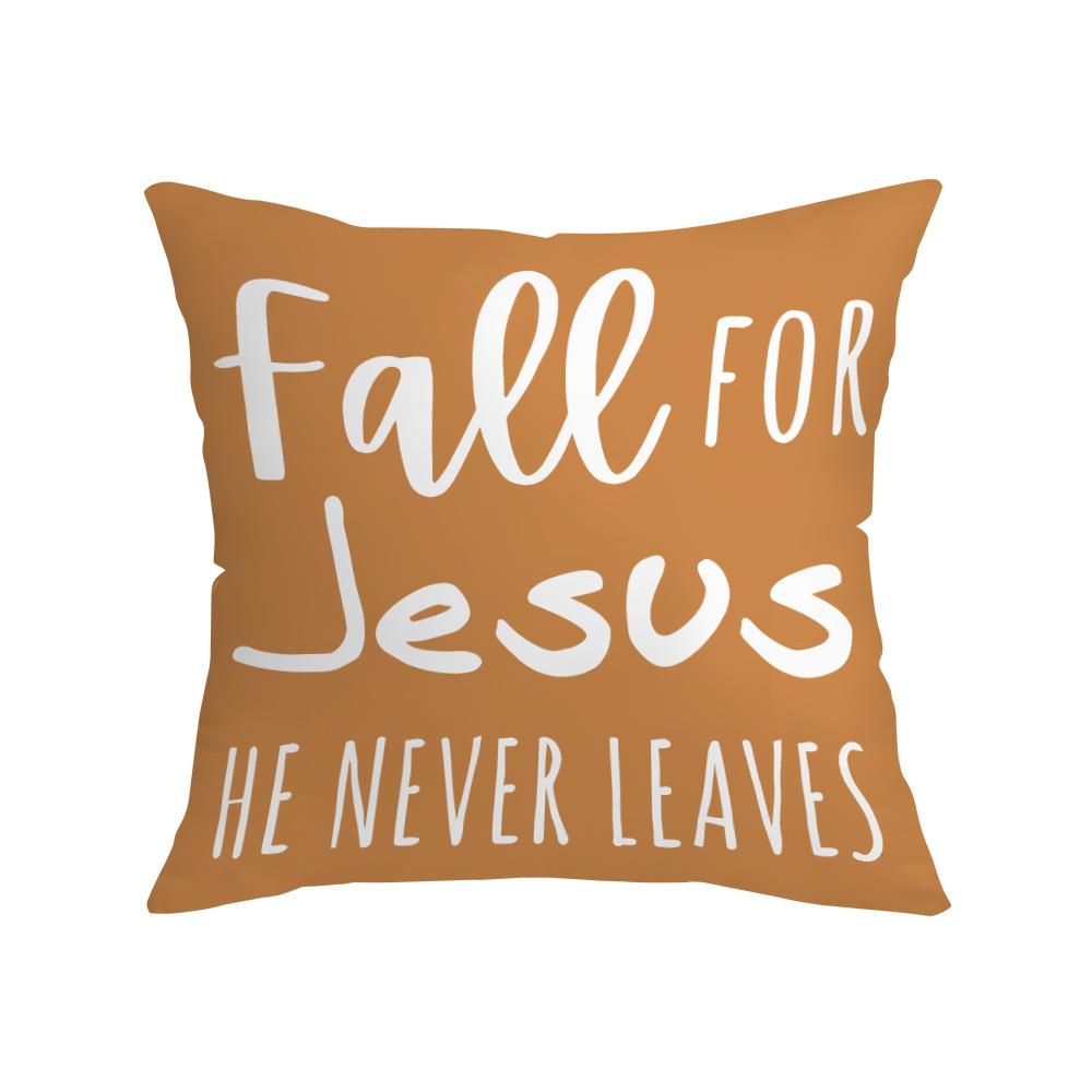 New Autumn Pumpkin Maple Leaf Letter Cushion Cover Home Sofa Living Room Bedroom Decoration Home Pillow Cover
