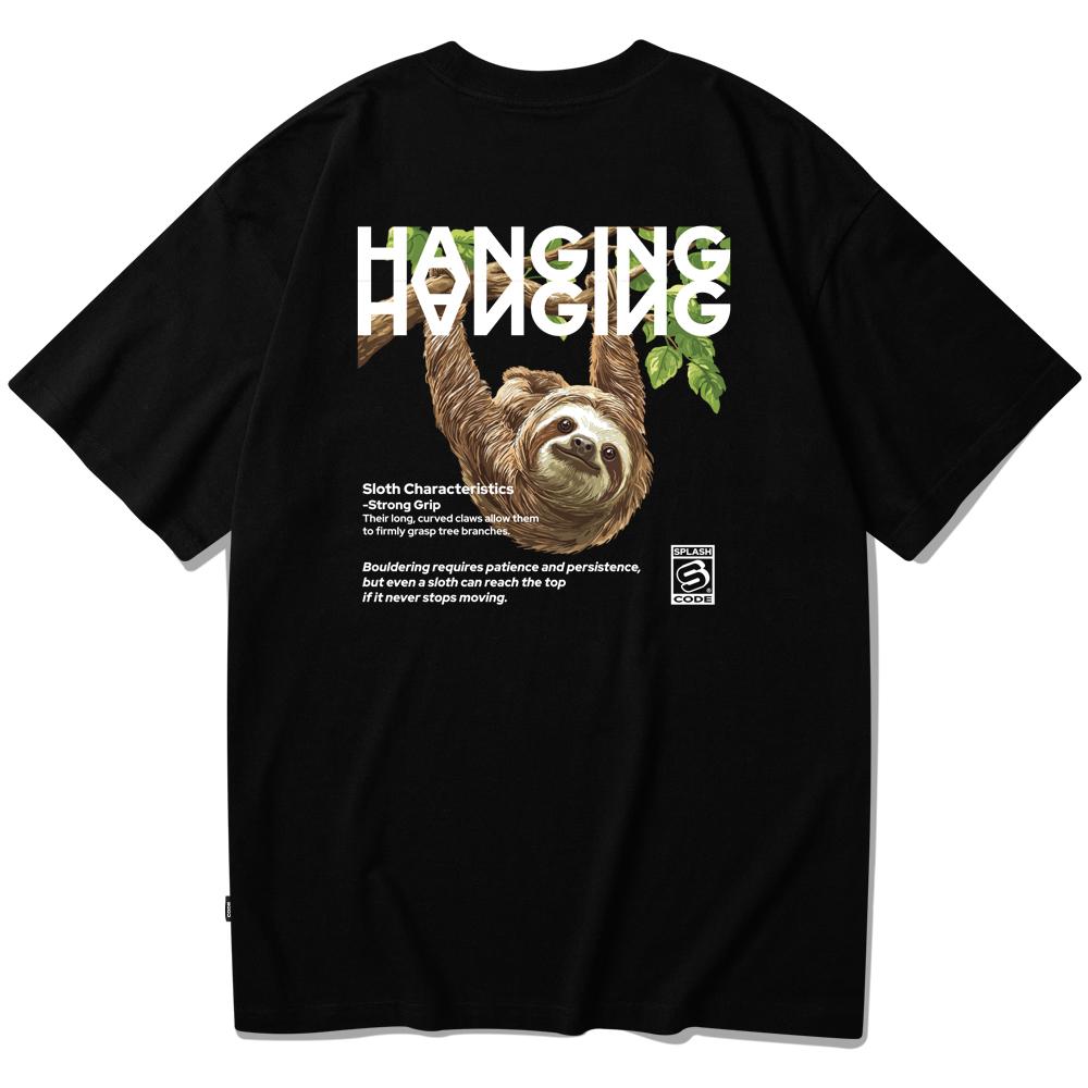 Seupeullaesikodeu Black Short Sleeve T-Shirt - Sloth