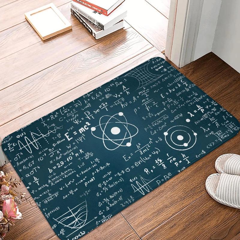 Wiskundige Symbolen Antislip Sneldrogende Deurmat Chemische Fysische Formules Ontwerp Leraar Student Cadeau Badkamer Entree Tapijt 30X50CM