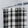 Checkered Shower Curtain: Black And White Bathrooms Decor For Home Supplies Customizable Size Waterproof Fabric With Rings Inclu