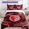 Set Lenzuola Stampato Calcio Bournemouth 3 Pezzi, Comodo Set Copripiumino per Camera da Letto Amico della Pelle
