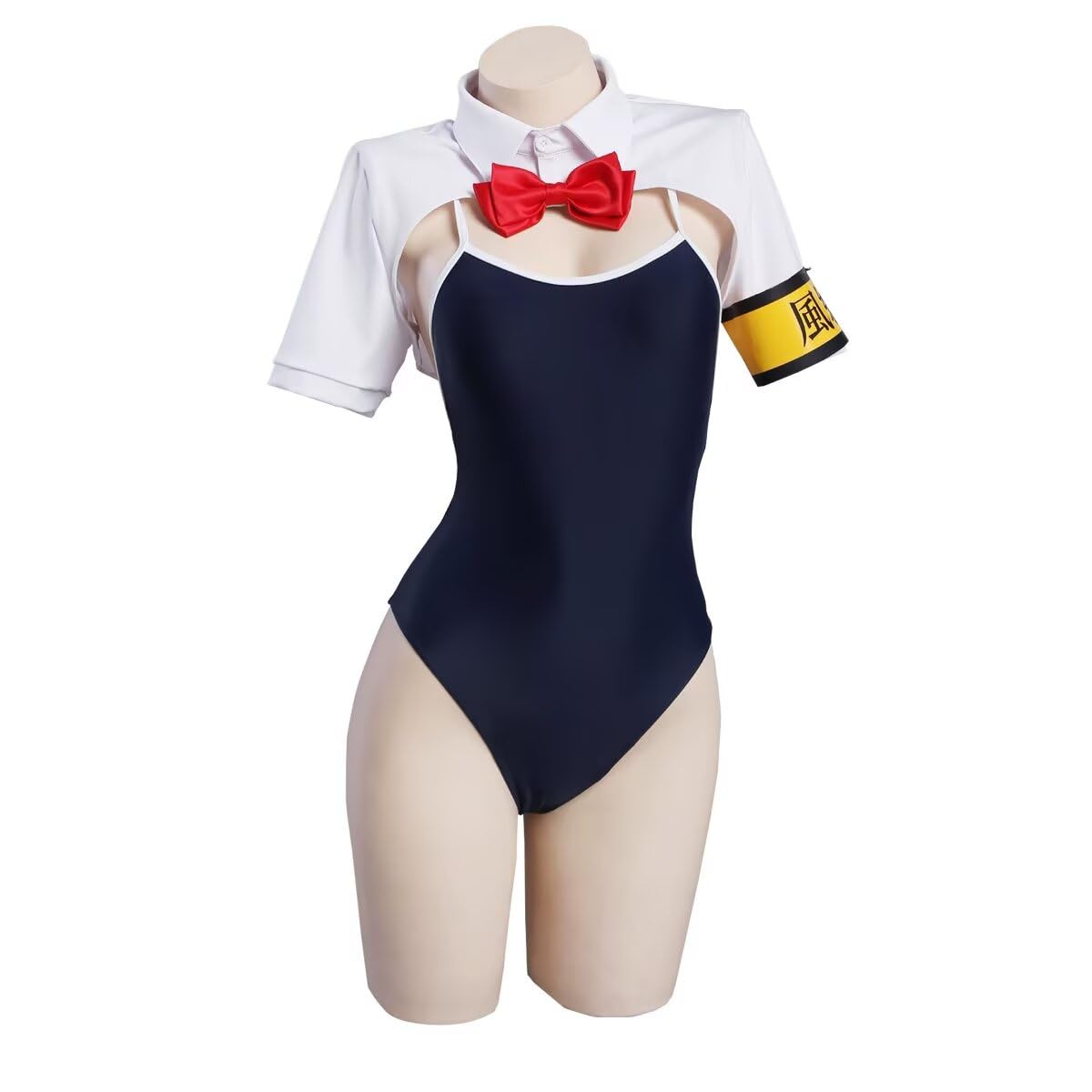 

Pupubanbanya Lavender Disciplinary Committee Swimsuit with Pads, Suitable for Swimming, Cosplay Costume, Christmas, Halloween Costume, Size L+