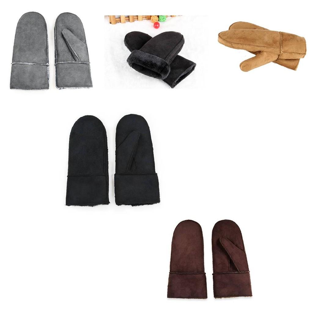 Dicke und warme Herren-Winterhandschuhe aus weichem Kunstfell und Polyestergemisch