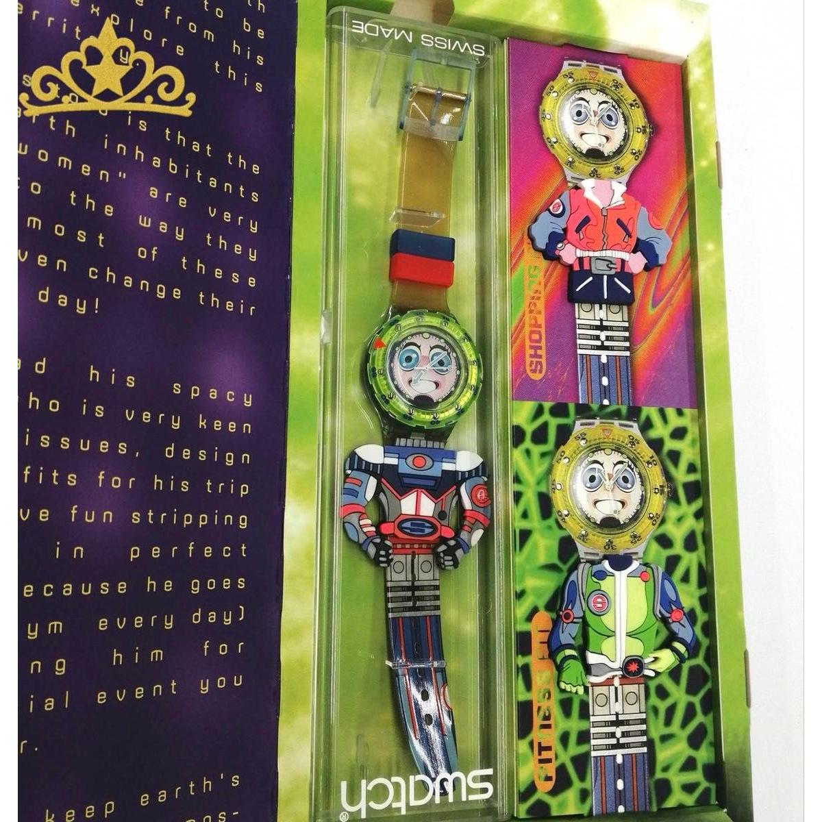 Used SWATCH STRE Mama Space Design Quartz Watch Limited Package