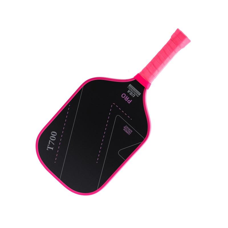 Carbon Fiber Pickleball Paddle T700 Rough Matte Surface Outdoor Long Handle Racket Beginners Recreational Players