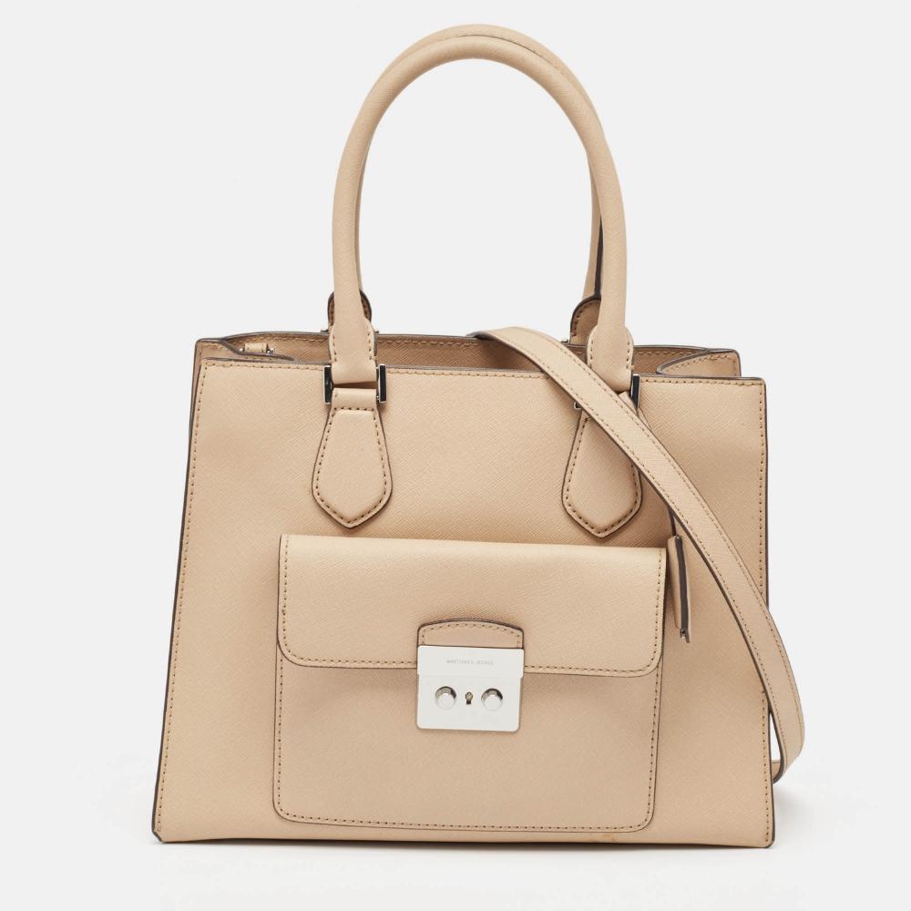 

Michael Kors Leather Bridgette Tote beige