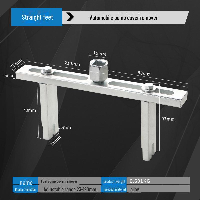 Adjustable Universal Fuel Pump Cap Wrench with Right Angle and Claw Design