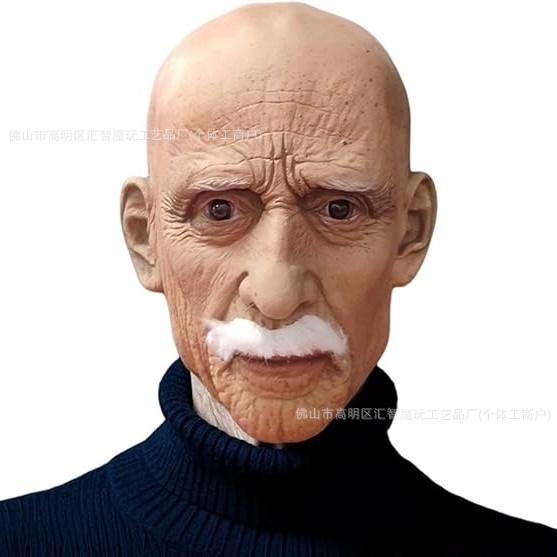 Hot-selling Halloween masks for the elderly, realistic and funny old man headgear