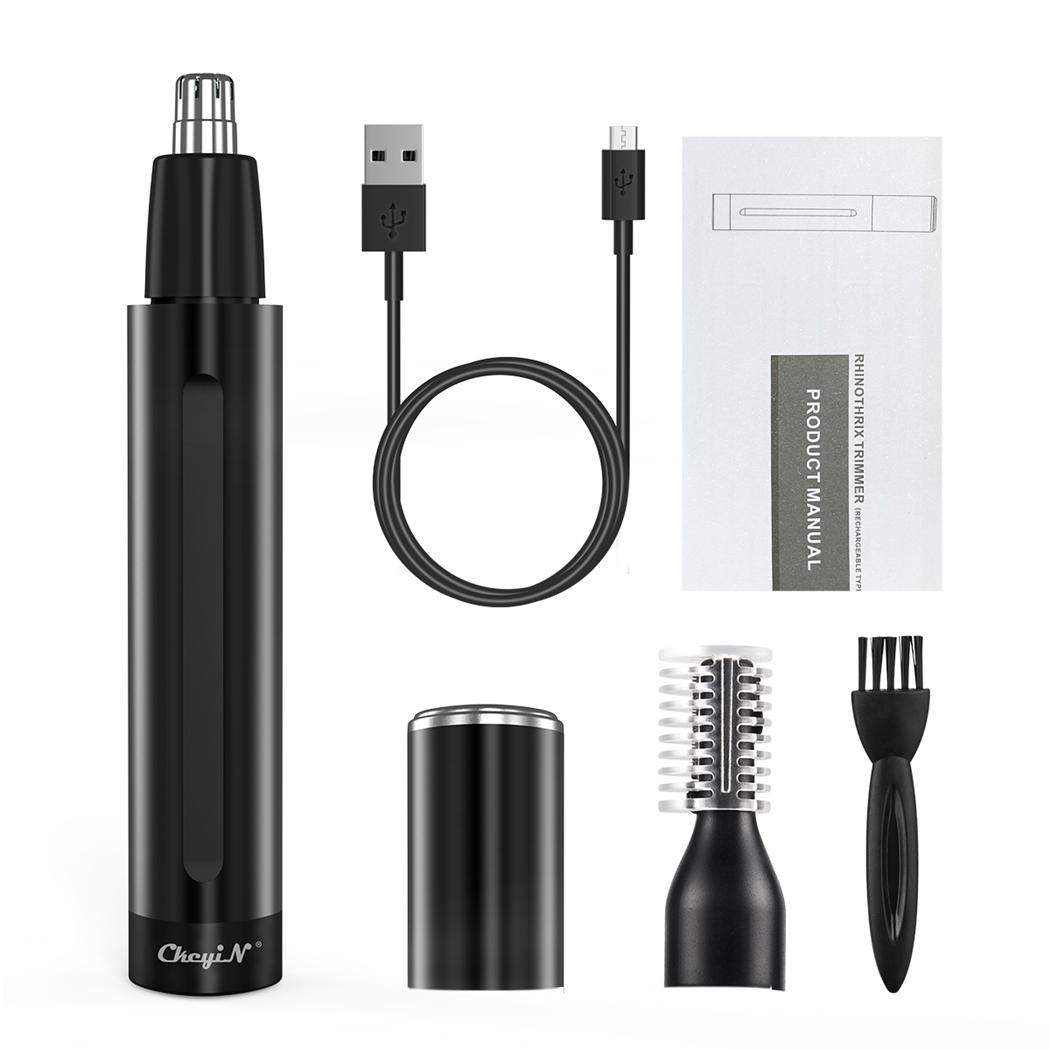 

CkeyiN 2 в 1 Электрический триммер для носа Водонепроницаемая режущая головка 13000 об/мин Бритье Подравнивание бровей Бритва для волос на теле USB-зарядка Кусачки для носа