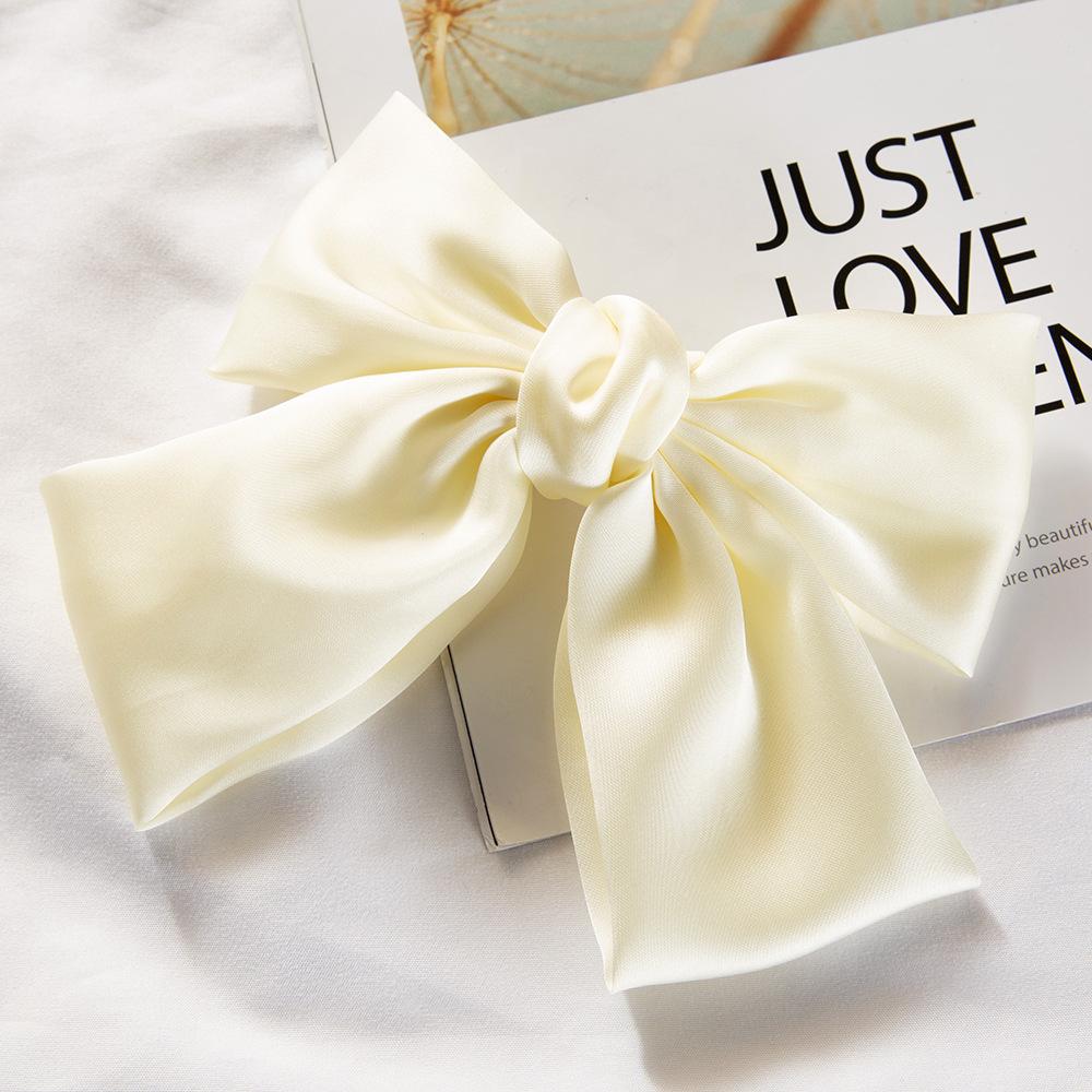 Fashion Ribbon Bow Hair Clips for Women Large Bow Hairpin Girls Satin Trendy Ladies Hairgrips Cute Barrette Hair Accessories