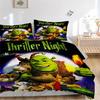 Halloween Monster Night Print 3Pcs Bedding Set,Duvet Cover with 2 Bedro,Pillowcase Home Birthday Gift