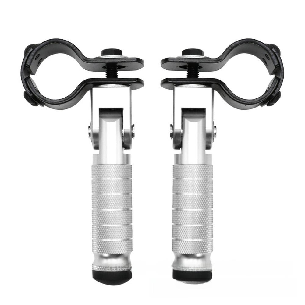 Klappbare Hinterradrasten mit Stützstrebe CNC-gefräst für Motorräder und Elektrofahrräder Kompatibel mit 31 33mm Rahmenrohren