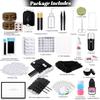 Lash Extension Kit for Beginners Lash Mannequin Head Replaced Eyelids False Eyelashes (Black Cotton Stalk) Practice Strips USB