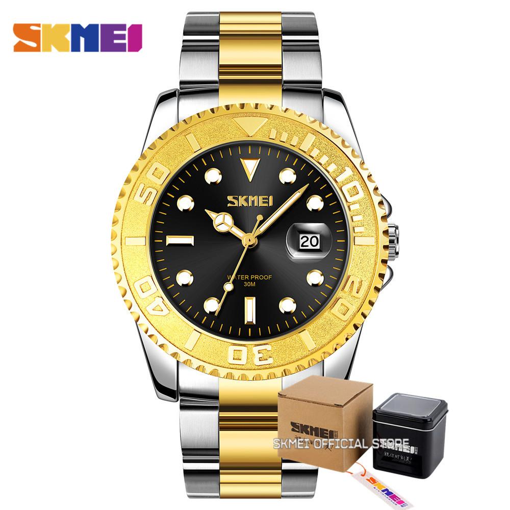 Skmei Vintage Diver Water Ghost Classic Quartz Wristwatches Men Waterproof Date Time Luminous Watches Clock Relogio Masculino