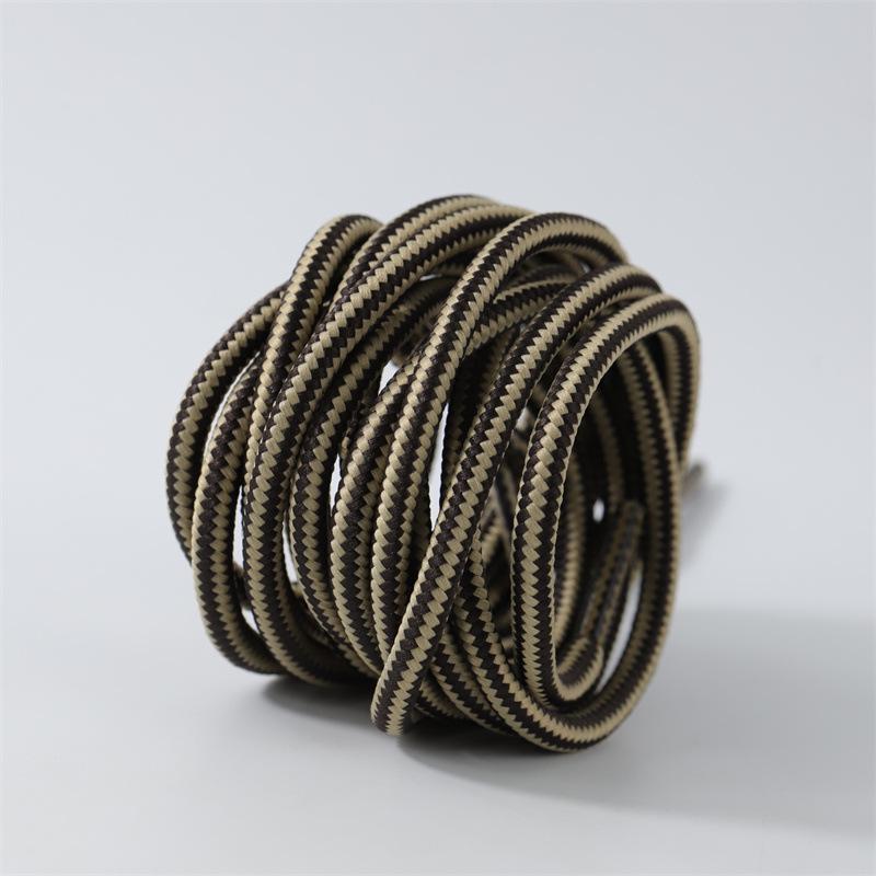 

Круглі шнурки для черевиків-дезертів, мартінсів та робочих черевиків жовто-коричневого, кавового, мокко та чорного кольорів. 140 cm