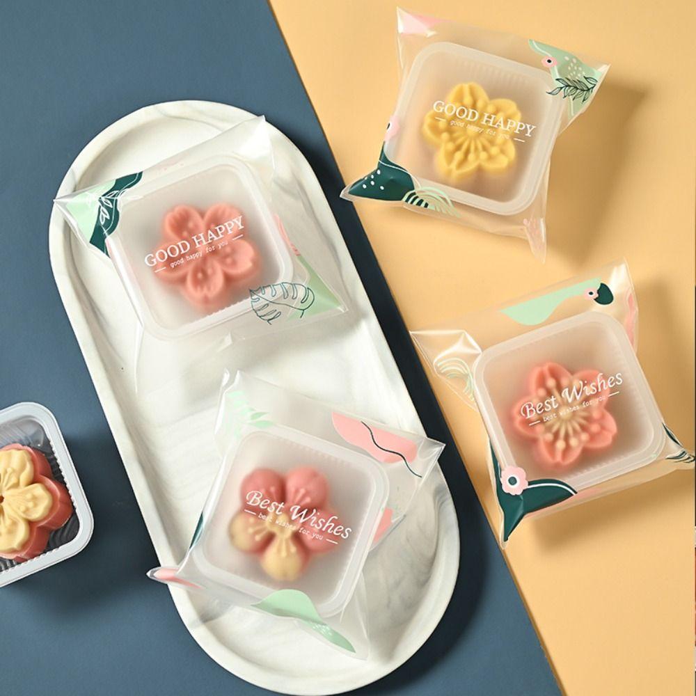 

100pcs Moisture-proof Mooncake Packaging Bag Plastic Handmade Gift Bag DIY Baking S