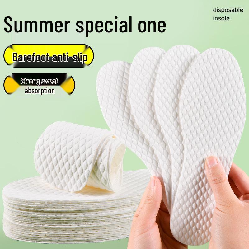 Ultra-Thin Breathable Odor-Resistant Disposable Wood Pulp Insoles for Men and Women