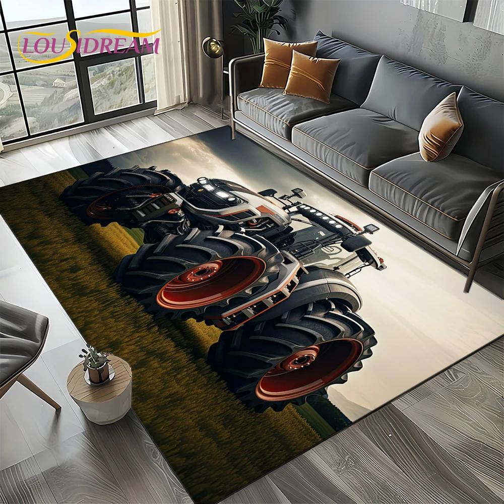 Retro Truck 3D Tractor Car 27 Style Carpet Rug for Living Room Bedroom Home Sofa Decoration,Kid Area Rug Non-slip Floor Mat Gift