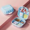 1 Portable Pill Box, Suitable for 7-Day Travel, 7-Compartment Pill Organizer, Sealed Storage Container, Jewelry Case