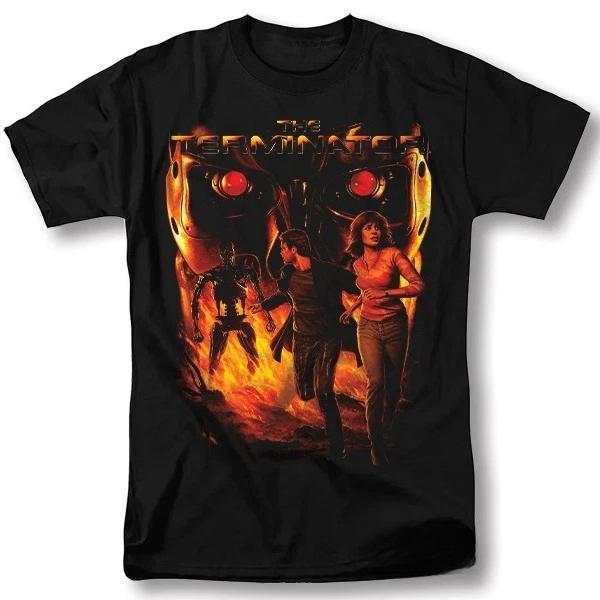 Terminator Shirt Graphic Movie Classic Retro Vintage Graphic Design TShirt S