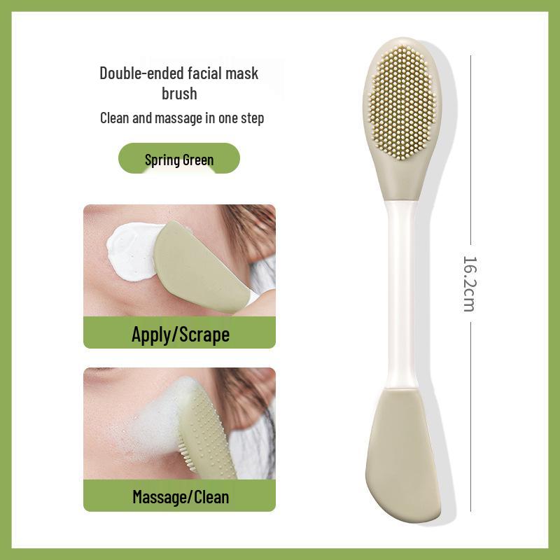 GECOMO Dual-Head Silicone Face Brush for Pore and Mud Mask Application