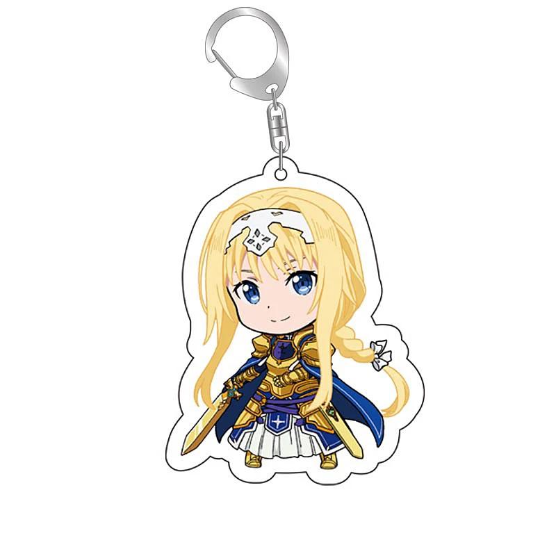Fate Stay Night Tohsaka Rin Altria Pendragon Cute Cartoon Keychain Kawaii Keyrings Bag Parts & Trendy Gift