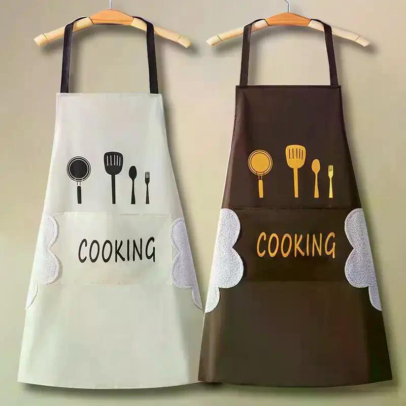 Kitchen Household Cooking Apron Men Women Oil-Proof Waterproof Adult Waist Fashion Coffee Overalls Apron Kitchen Supplies