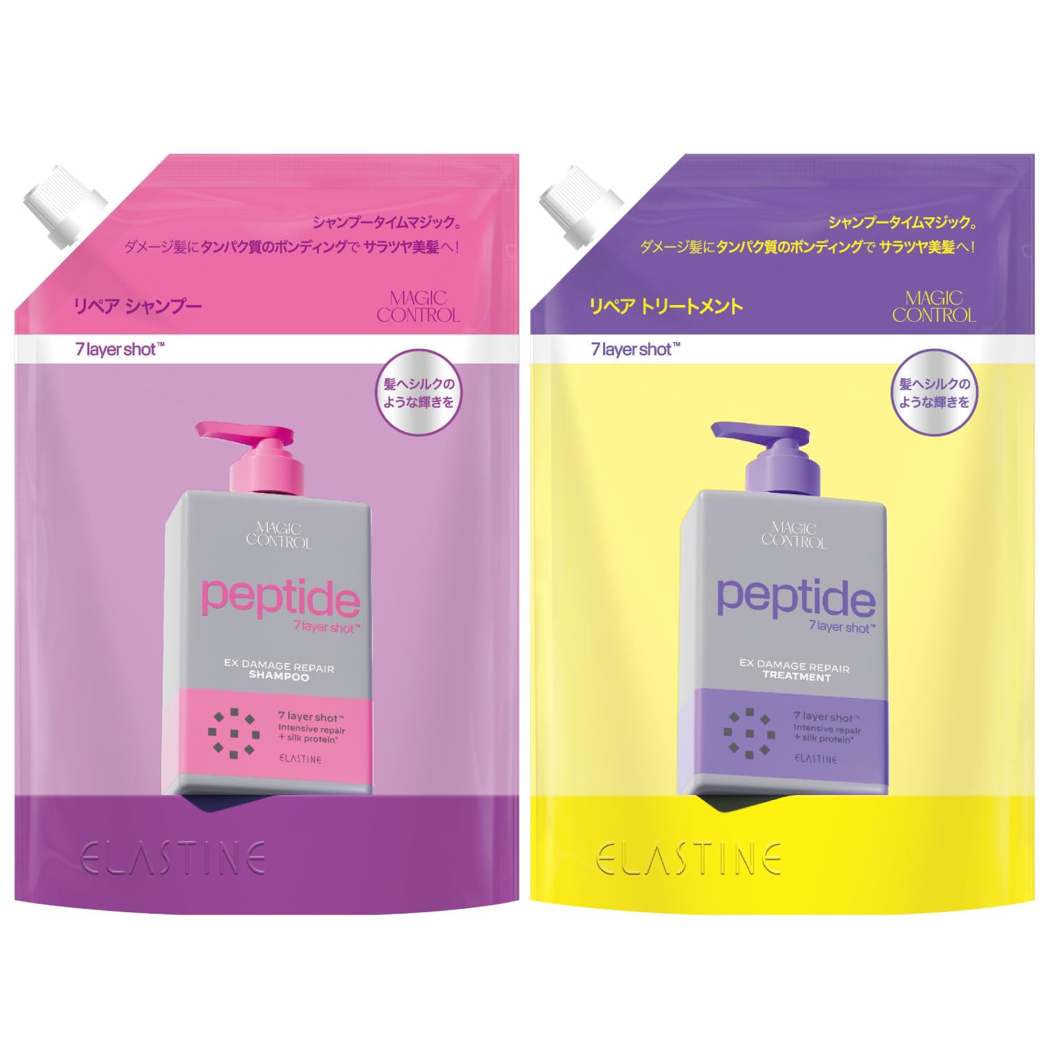 

Elastine Magic Control Protein Bonding Technology Серия для ухода за волосами Запасной блок [Официальный ELASTINE] [Эксклюзив для Японии] (Набор повреждений)