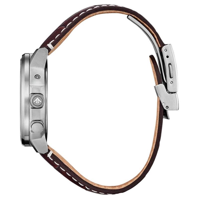 Citizen Eco-Drive Series 200 Meters Waterproof Date Display Solar Quartz Leather Strap 42mm Men's Watch Brown Dial CB0248-01X